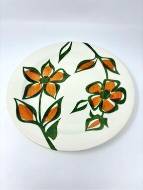 Vintage Sears Belfair Ironstone 12” Chop Plate Serving Platter 1970s Retro Decor